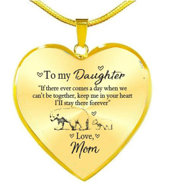 Cute To My Daughter - Mom Dad Necklace