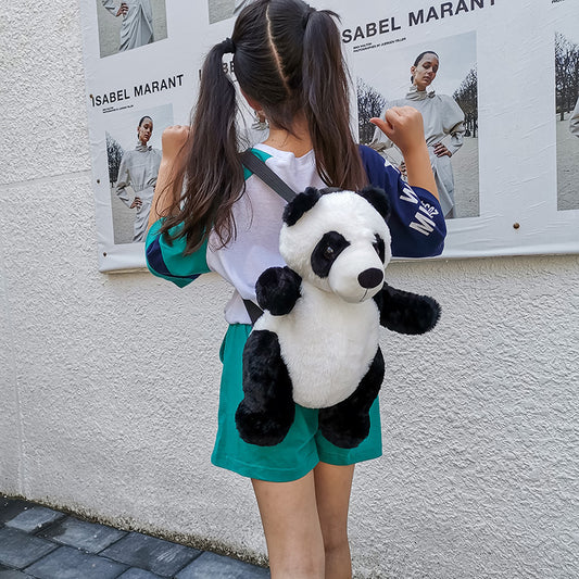 Cute Panda Boys or Girls Cartoon Plush Bag