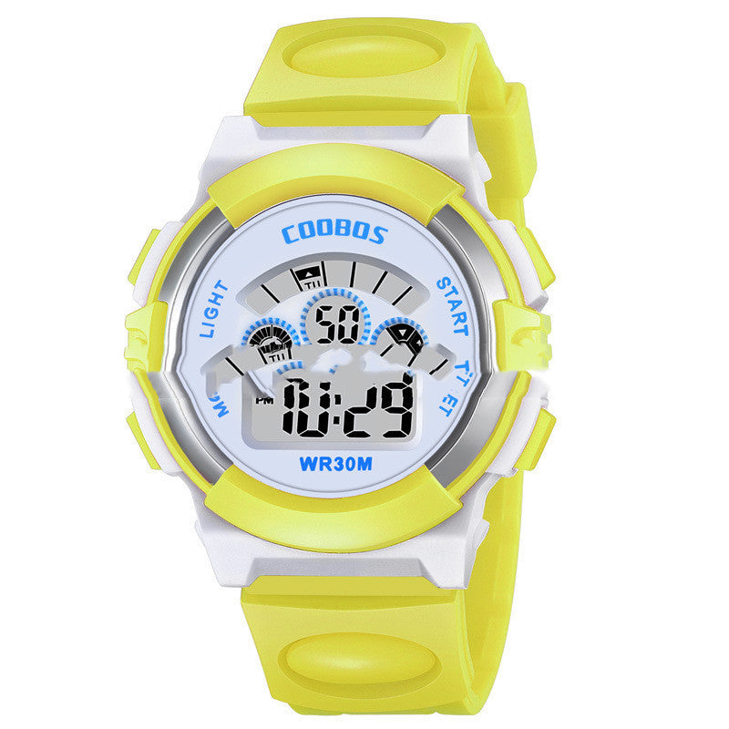 Kid's Colorful Luminous Sports Waterproof Electronic Watch