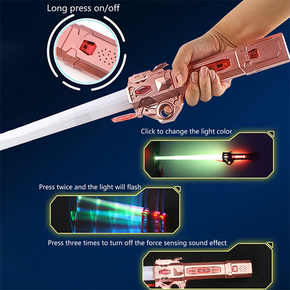 Kid's Laser Sword Retractable Flash Light USB Type-C Rechargeable