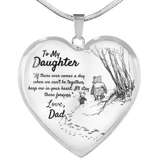 Cute To My Daughter - Mom Dad and Baby Epoxy Necklace