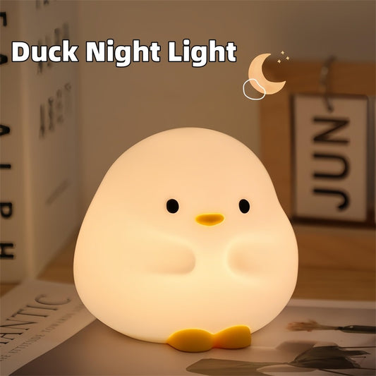 Cute Duck LED Cartoon USB Rechargeable Touch Sensor Lamp