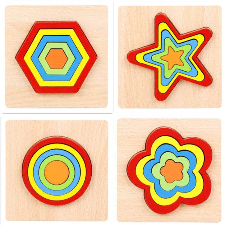 Wooden Clock Toy and Puzzle Toy