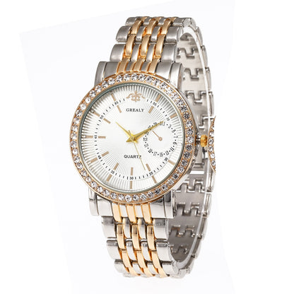 Men's - Women's Fashion Luxury Diamond Lovers Analog Watch