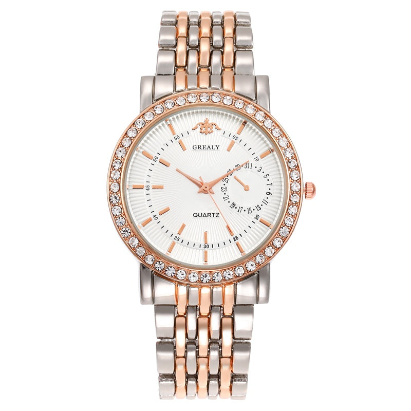 Men's - Women's Fashion Luxury Diamond Lovers Analog Watch