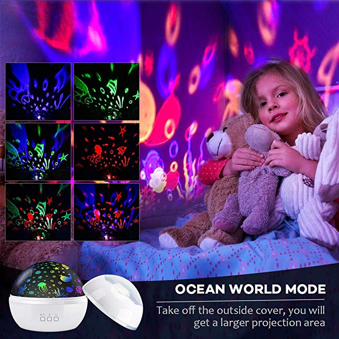 Rotating Starry Sky Projection USB Night Light