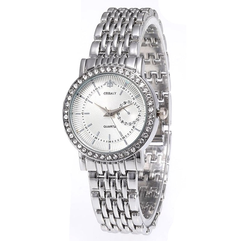 Men's - Women's Fashion Luxury Diamond Lovers Analog Watch