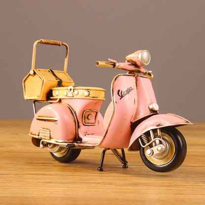 Tin Vespa Motorbike Home Decoration Ornament