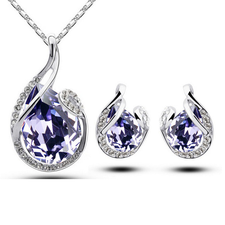 3 Pcs Beautiful Crystal Jewelry Set