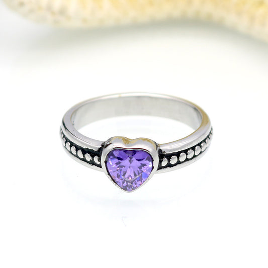 Women's Zircon Vintage Heart Shape Ring