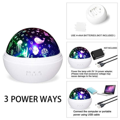 Rotating Starry Sky Projection USB Night Light