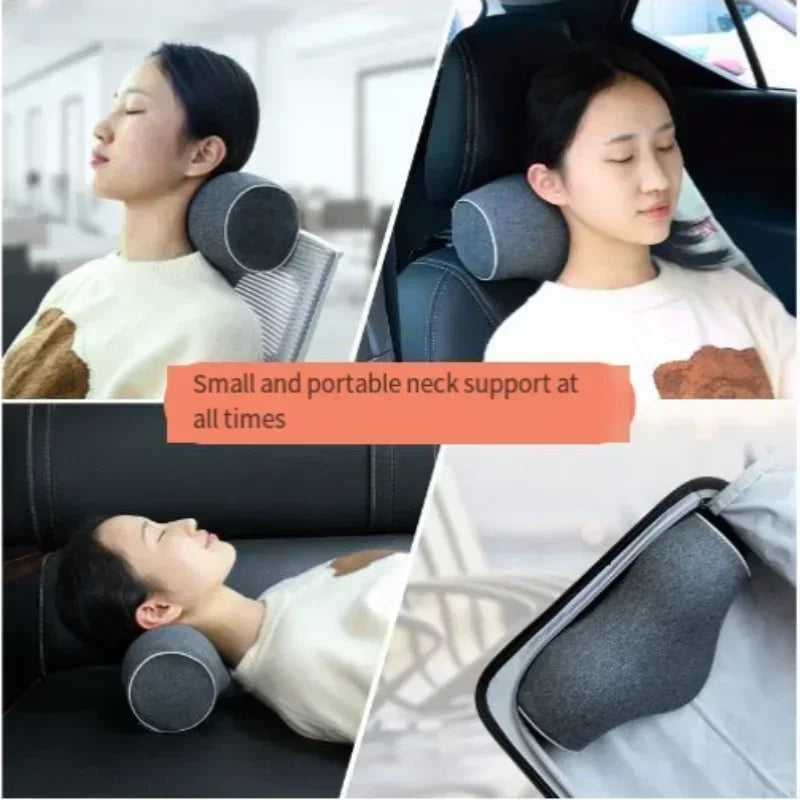 Cervical Spine Antiarch Traction Pu Memory Pure Cotton Cover Portable Neck Pillow Comfortable