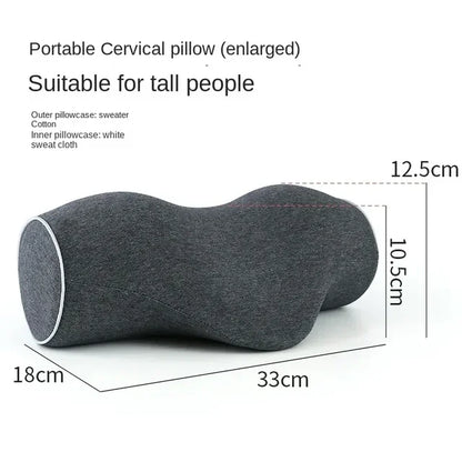 Cervical Spine Antiarch Traction Pu Memory Pure Cotton Cover Portable Neck Pillow Comfortable