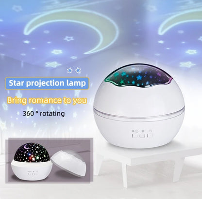 Rotating Starry Sky Projection USB Night Light