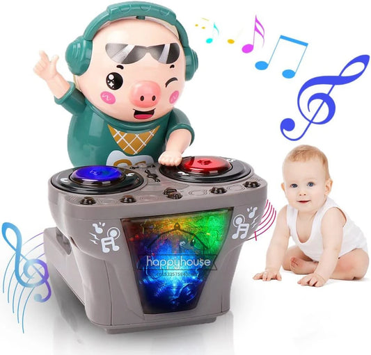 DJ Dancing Pig Music LED Lights Toy
