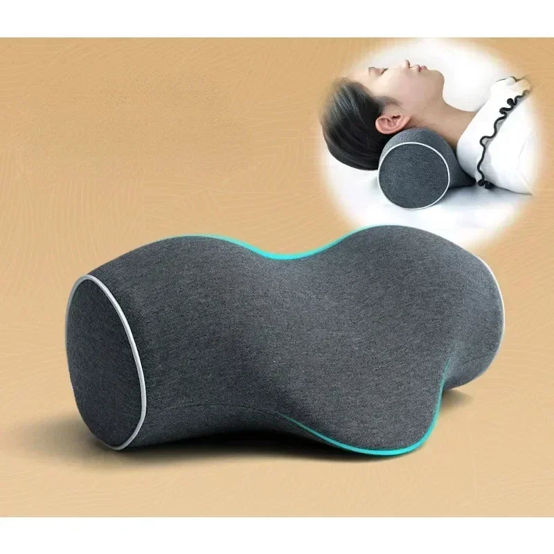 Cervical Spine Antiarch Traction Pu Memory Pure Cotton Cover Portable Neck Pillow Comfortable