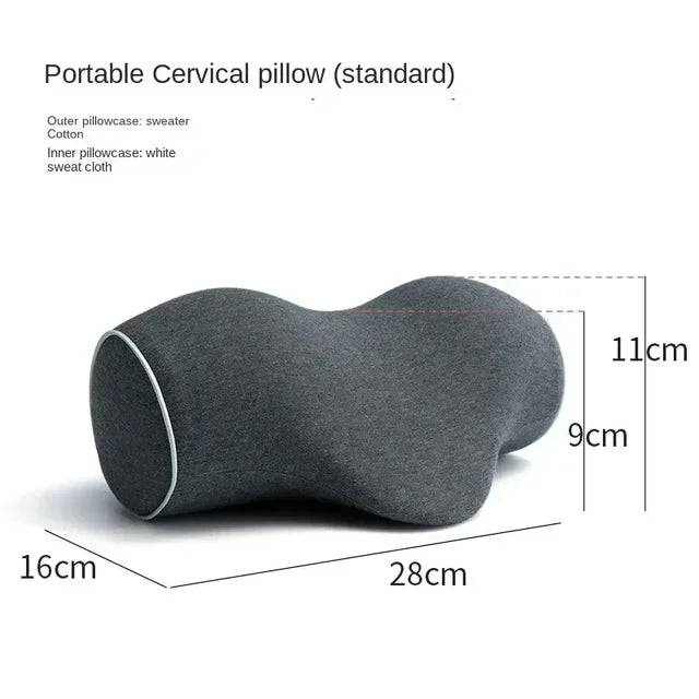 Cervical Spine Antiarch Traction Pu Memory Pure Cotton Cover Portable Neck Pillow Comfortable