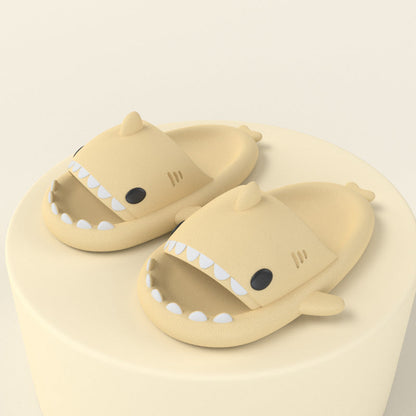 Unisex Adult's 4cm Thick Sole Slippers Funny Shark Cartoon