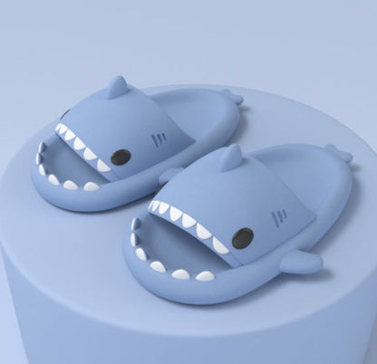 Unisex Adult's 4cm Thick Sole Slippers Funny Shark Cartoon