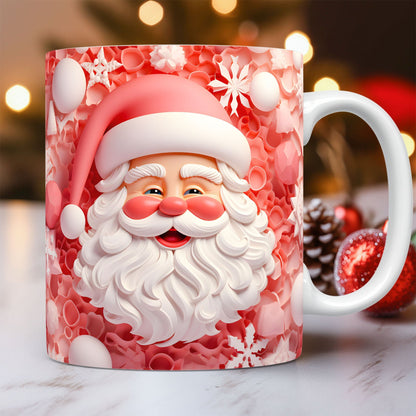 Christmas Theme Ceramic 3D Santa Claus Coffee Cups