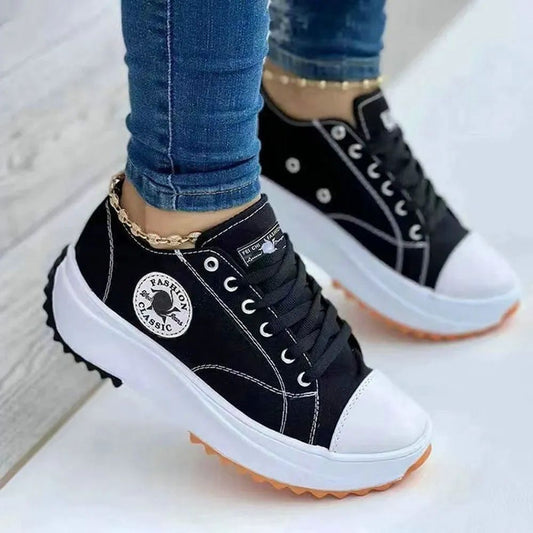 2024 Women's Classic White Canvas Sneakers